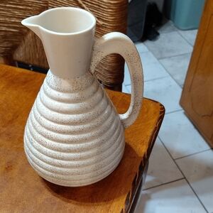 C Miller Elegant Cream Ceramic Pitcher